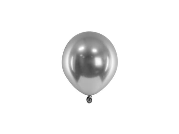 Mørkegrå glossy ballong, 50 stk