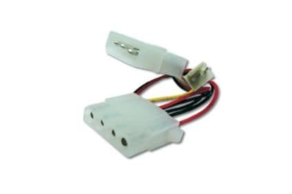 ASSMANN - Strømadapter - 4-pin intern strøm (hann) til 4-pin intern strøm, 3 pin internstr - 30 cm - formstøpt
