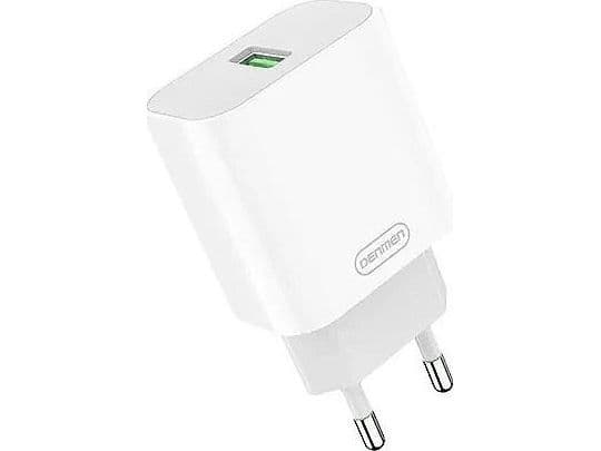 Denmen DC07 nettlader + USB-C-kabel hvit