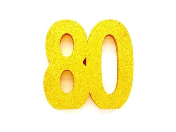 Guld borddekoration 80