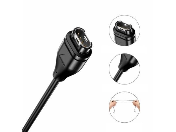 Tech-Protect TECH-PROTECT MC04 ULTRABOOST ladekabel USB C 100 cm GARMIN WATCH BLACK