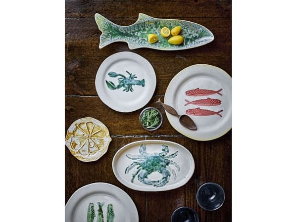 CREATIVE COLLECTION Hadden tallrik, grön, stengods
