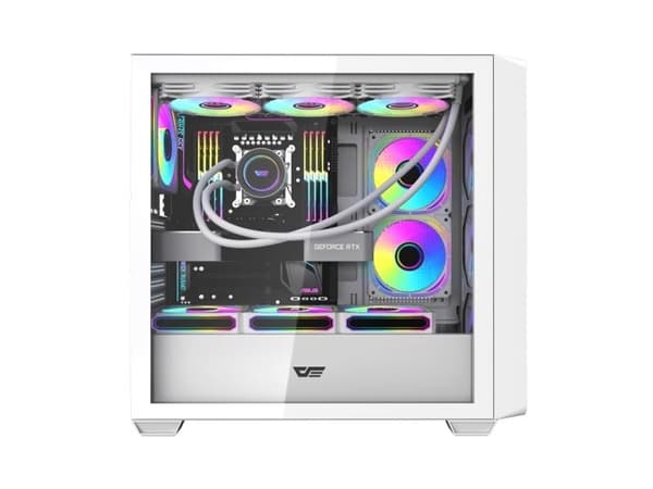 DarkFlash DS900WD kabinett til datamaskin (hvit)