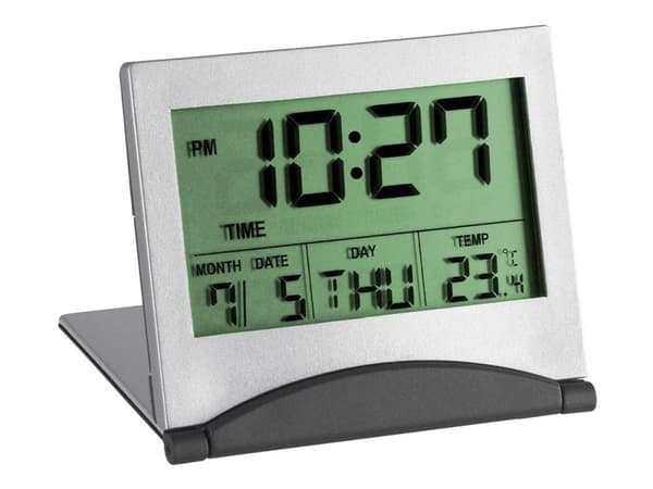 TFA Dostmann 98.1054 kvarts väckarklocka silver
