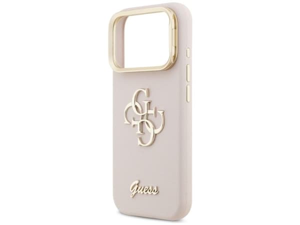 Guess Grained Big 4G &amp; Stand Camera Case for iPhone 17 Pro - Pink