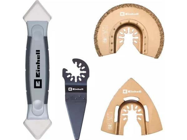 Einhell 49708750, Tilbehørssett, Metall, Plast, Tre, Sort, Brun, 4 stykker
