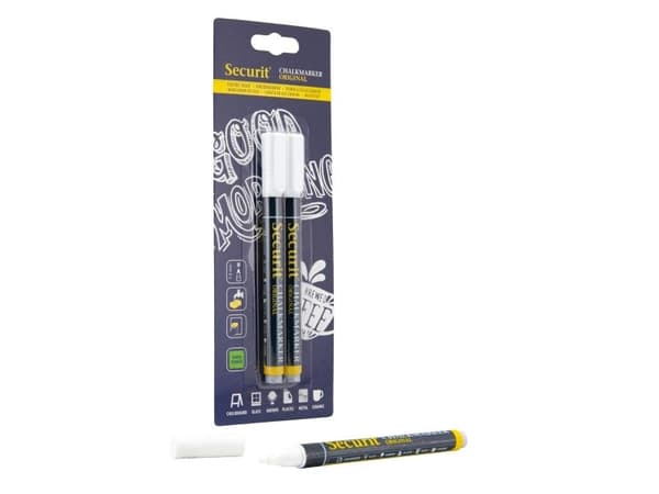 Chalkmarker Securit® original kridtmarker hvid 1-2 mm