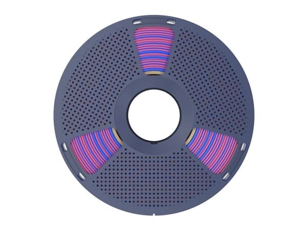 Sunlu PLA+ Silk dobbeltfarget filament (rød og blå)