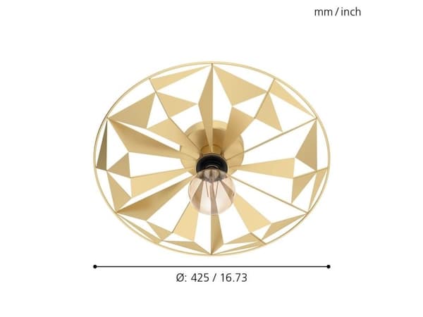 EGLO CASTANUELO LOFT E27, guldfärgad