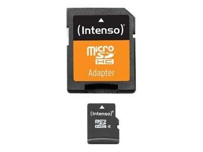 Intenso - Flashminnekort (microSDHC til SD-adapter inkludert) - 32 GB - Class 4 - microSDHC