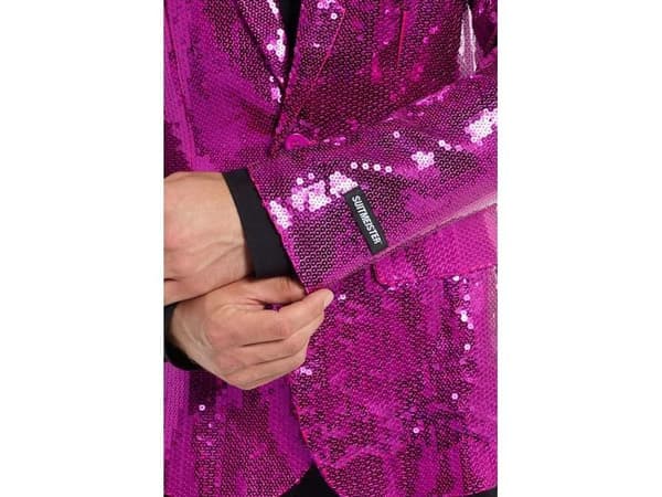 Pink pailletjakke
