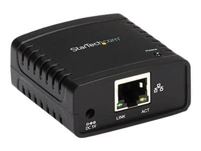 Startech 10/100Mbps Ethernet to USB 2.0 Network Print Server - Windows 10 - LPR - LAN USB Print Server Adapter (PM1115U2) - Skriverserver - USB 2.0...