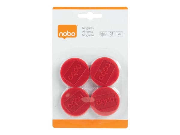 Magneetit 38mm Nobo punainen pk/4
