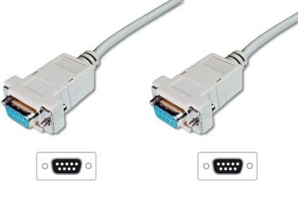 ASSMANN - Null modem-kabel - DB-9 (hunn) til DB-9 (hunn) - skjermet - beige