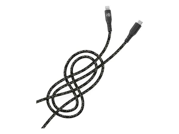 Tellur TLL155461, 1 m, Lightning, USB C, Hankjønn, Hankjønn, Svart