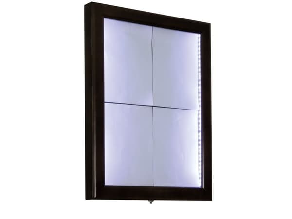 Securit® CLASSIC informationsdisplay i mørkebrun