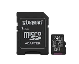 MEMORY MICRO SDXC 64GB UHS-I W/ADAPTER SDCS3/64GB KINGSTON