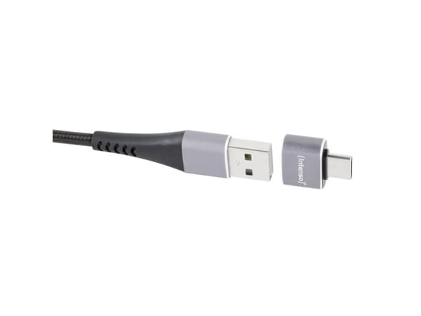 Intenso USB-adapter A480C - USB-A till USB-C (3-pack), USB-A, USB-C, Antracit