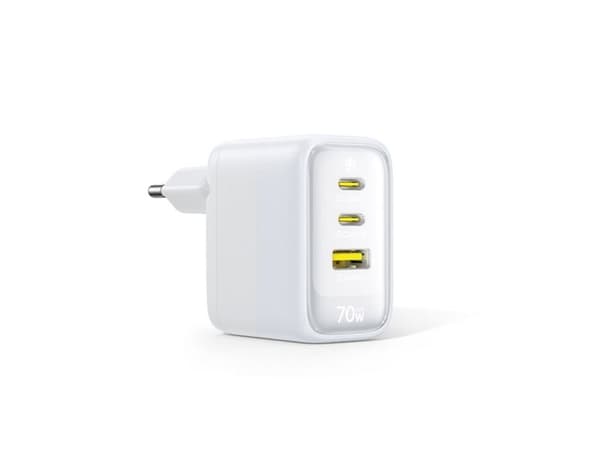 Baseus EnerFill FE22 70W Wall Charger 2 x USB-C + USB-A - White