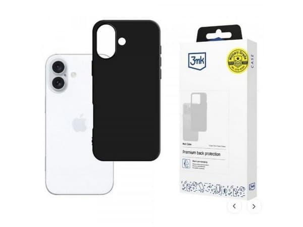 3MK Matt Case, Etui, Apple, iPhone 16 Plus, 17 cm (6.7"), Sort