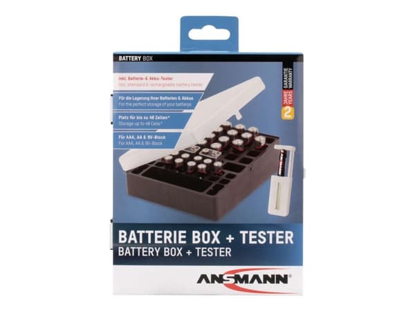 ANSMANN 48 - Battery box for batteries / battery tester