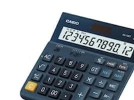 Bordregner Casio DH-12ET, blå, 12 cifre