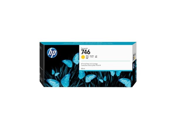 Bläckpatron hp 746 p2v79a, 300 ml, gul