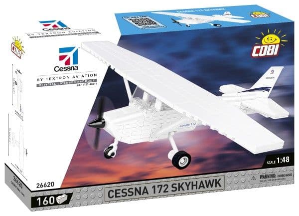 COBI Cessna 172 Skyhawk, byggleksak (vit)