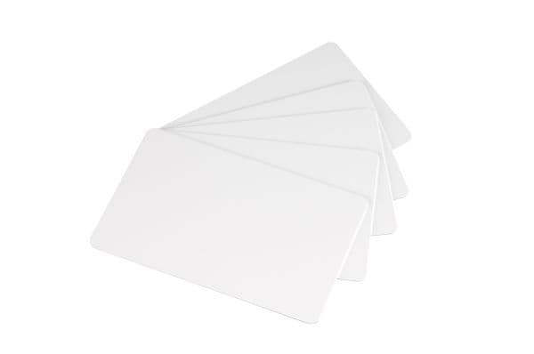 Evolis Classic Blank Cards - Polyvinylklorid - 20 mil - vit - 100 kort kort (paket om 5) - för Evolis Dualys Basic, Dualys Mag ISO, Pebble Basic, P...