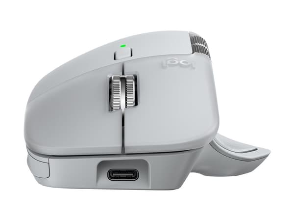 Logitech MX Master 4, Oikeakätinen, Laser, RF Wireless + Bluetooth, 8000 DPI, Harmaa