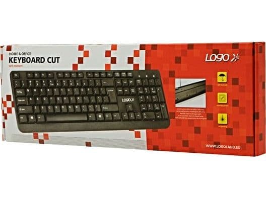 Logo Cut Wired White US Keyboard (Cut US)