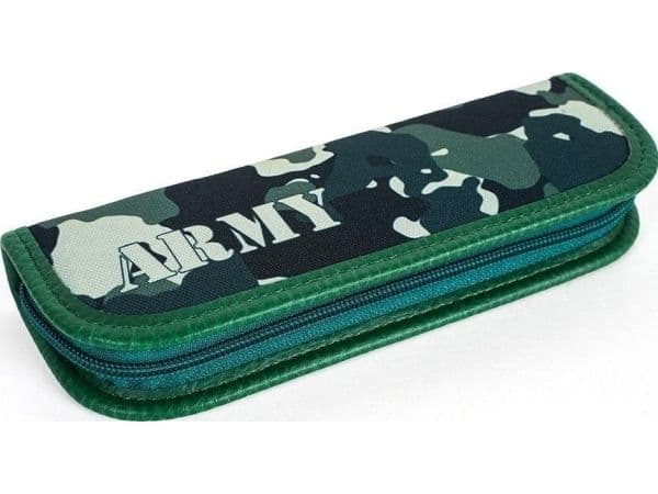 Pennfodral HS4 Army mocka-grön