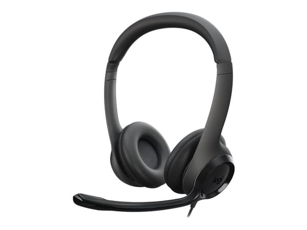 Logitech H390 - Headset - på örat - kabel - USB - Svart
