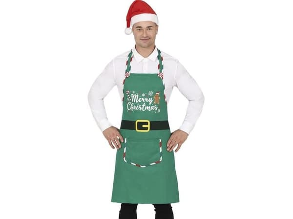 Grønt juleforklæde