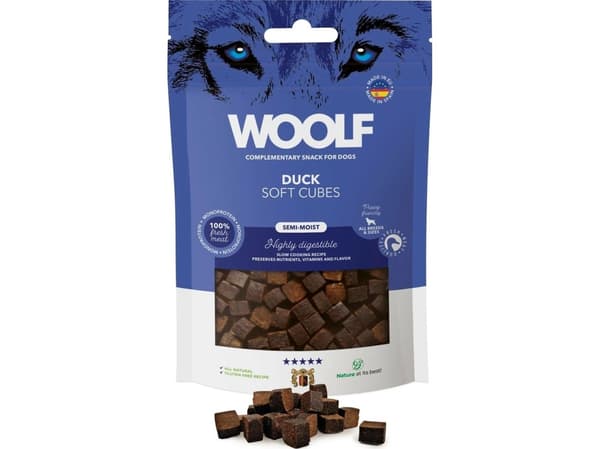 WOOLF Woolf Soft Cubes Monoprotein Duck 100g