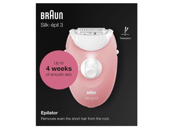 Braun Braun Silk-épil 3-176, epilator (rosa/vit)