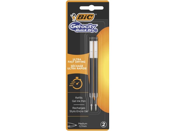 BIC Gel-ocity, Svart, 2 styck