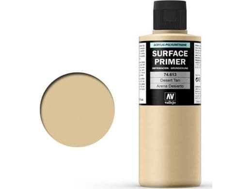 Vallejo Desert Tan Base 200 ml. Vallejo Surface Primer universal akrylprimer