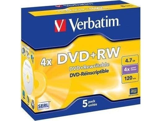 Verbatim DataLifePlus - 5 x DVD+RW - 4.7 GB 4x - CD-eske