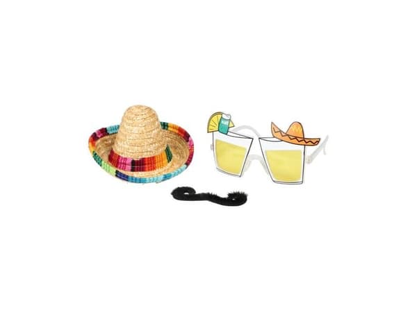 Mexico udklædningssæt, 3 dele