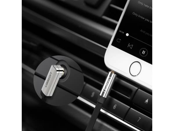 Ugreen 10599, 3.5mm, Hankjønn, 3.5mm, Hankjønn, 2 m, Sort