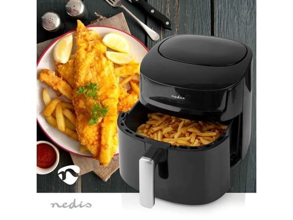Nedis - Varmluftsteker - 7.2 liter - 1800 W - svart