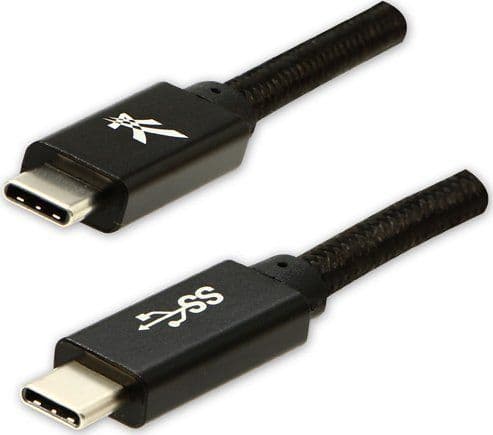 USB-kabel Logo USB-C - USB-C 1 m sort