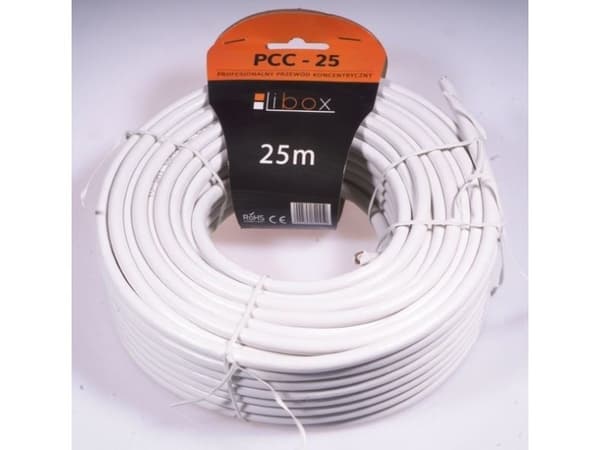 Libox antennkabel 25, vit (PCC25)
