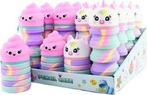Silikon sammenleggbart pennal Unicorn MIX