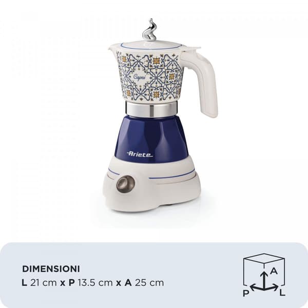 Ariete Capri Moka För 4 koppar Mörkblå