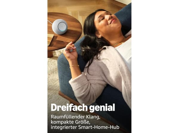 Amazon Echo Dot Max - Smarthögtalare - Wi-Fi 6, Bluetooth - Appkontrollerad - 2-vägs - grafit