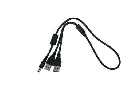 Silex E1639, 0,5 m, 2 x USB A, Svart