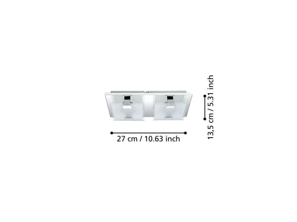 EGLO VICARO LOFT 2x180LM krom