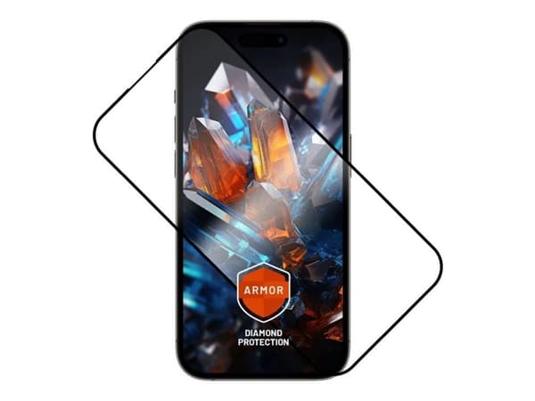 Fixed Armor | Screen protector | Apple | iPhone 15/iPhone 16 | Tempered glass | Black